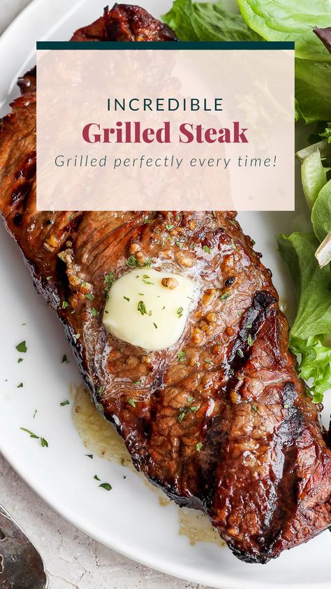 Get tender, juicy, perfectly grilled steak with this “how to grill steak” post. We’ll give you the best tips and tricks for grilling steak like a professional. Perfect Grilled Steak, Grilled Steak Tips, Grilling Steak Tips, Sauce For Steak, Best Grilled Steak, Grilling Steaks, Grilling Steak, Ways To Cook Steak, Grilled Steaks