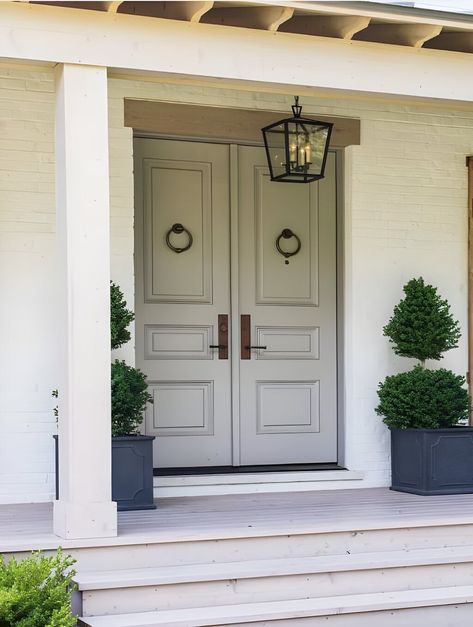 Wooden double front doors