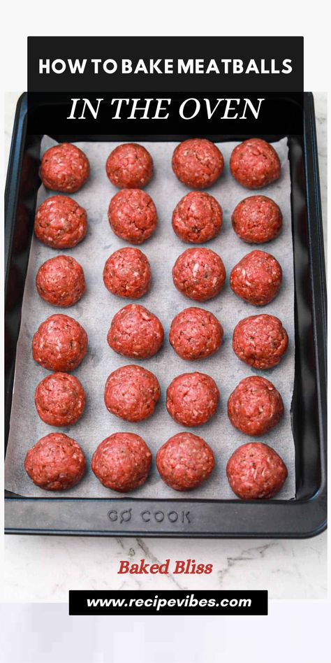 🍽️✨ Discover the art of oven-baked meatballs! 💫🔥 Easy steps yield juicy, flavorful bites with a crispy exterior. Elevate your cooking game today! Easy Oven Baked Meatballs, Homemade Meatballs Oven, Best Baked Meatballs Ever, Meatball In Oven, Ground Beef Meatballs Baked, Oven Cooked Meatballs, How To Make Meatballs In The Oven, Easy Beef Meatballs Oven Baked, Oven Meatballs Easy