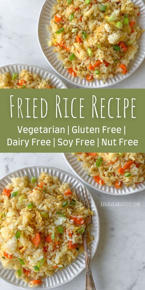 fried rice recipe Kos, Gluten Free Ingredients, Easy Recipes Dairy Free, Soy And Gluten Free Recipes, Meal Prep Gluten Free Dairy Free, Allergen Friendly Recipes, Gluten Free Kid Friendly Dinners, Dairy Free Rice Recipes, Non Dairy Dinner Recipes