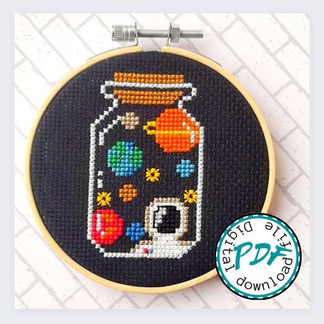 Space Jar PDF Cross Stitch Pattern. Astronaut Space Man Small Cross Stitch Chart. Digital Download PDF Chart Only. - Etsy Space Cross Stitch Pattern, Space Jar, Space Cross Stitch, Space Man, Astronaut Space, Small Cross Stitch, Small Crosses, Cross Stitching, Cross Stitch Chart