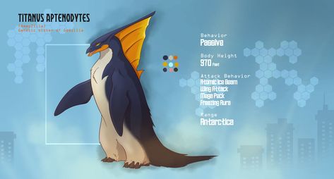 Titan Classification: Aptenodytes by alorix on DeviantArt Chef Kiss, Monster Verse, Godzilla Funny, Kaiju Design, Godzilla Comics, Monster Hunter Art, Godzilla Wallpaper, Creature Artwork, Kaiju Art