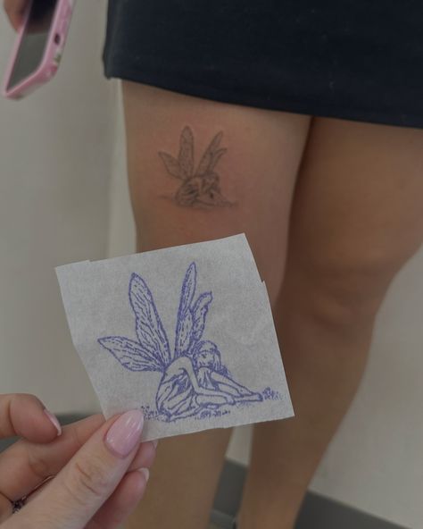 just a little faerie Faerie Tattoo, Little Tattoos, Fine Line Tattoos, S Tattoo, Line Tattoos, Tattoo Shop, Cool Tattoos, Tatting, Body Art