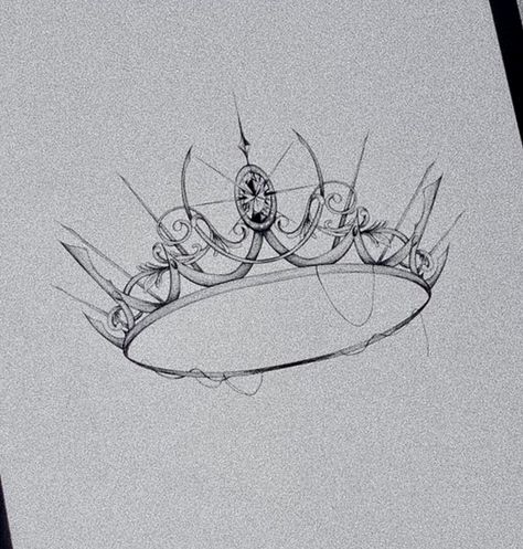 Tatoo Crown, Tiara Drawing, Tiara Tattoo, Kpop Tattoos, Crown Drawing, Crown Tattoo Design, Small Pretty Tattoos, Jewellery Design Sketches, Crown Tattoo