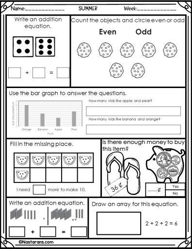 Daily Worksheets Morning Work, 2nd Grade Math Review Worksheets, 2nd Grade Math Activities Fun, Grade 2 Morning Work, 2nd Grade Busy Work, Second Grade Morning Work, 2nd Grade Math Worksheets Free Printable, Math For Grade 2, 2nd Grade Math Activities