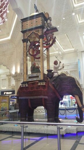 Ibn Battuta Shopping Mall - Indian court Elephant Clock, Book Of Knowledge, Ibn Battuta, Eco Friendly Cars, Visit Dubai, Great Inventions, Amazing Travel Destinations, Iceland Travel, Banff National Park