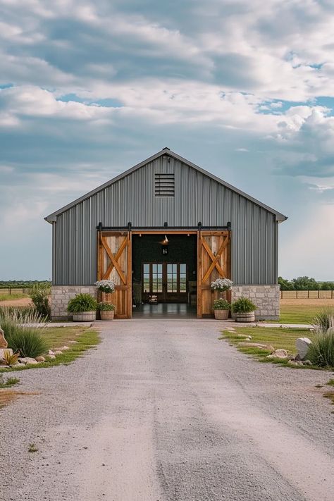 17 Awesome Man Cave Pole Barn Ideas (2024) Pole Barn With Greenhouse, Workshop Building Ideas, Backyard Shop Ideas, Barn Setup Ideas, Barndominium Workshop, Farmhouse Outbuildings, Pole Barn Colors Scheme, Man Cave Pole Barn, Black Pole Barns