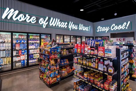 Convenience Store Design Interiors, Convenience Store Design, Mini Market Store Ideas, Market Stands, Oak Grove, Retail Store Display, Airbnb House, Grocery Store Design, Retail Store Design