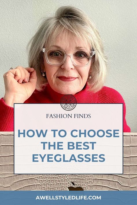 We all know that finding the most flattering glasses can be a challenge. A Well Styled Life is sharing some tips on how to find the best eyeglasses for your face shape. She narrowed down style of glasses for round shape face, oval shape face, square faces and more. Follow for more tips on finding the perfect glasses for your everyday and reading glasses for women over 50. Eye Glasses For Women Round Face, Glasses For 70 Year Old Women, Good Glasses For Round Faces, Boho Glasses Frames, Eyeglasses For Women 2020 Trends Over 50, Women's Eyeglasses 2023, Eye Glasses For Square Face Shape, Glasses Frames For Women Small Face, Modern Eyeglasses For Women