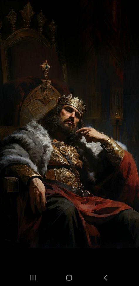 King Picture, English People, King Painting, Realistic Oil Painting, Character Inspiration Male, Fantasy Portraits, King Art, Historical Art, High Fantasy