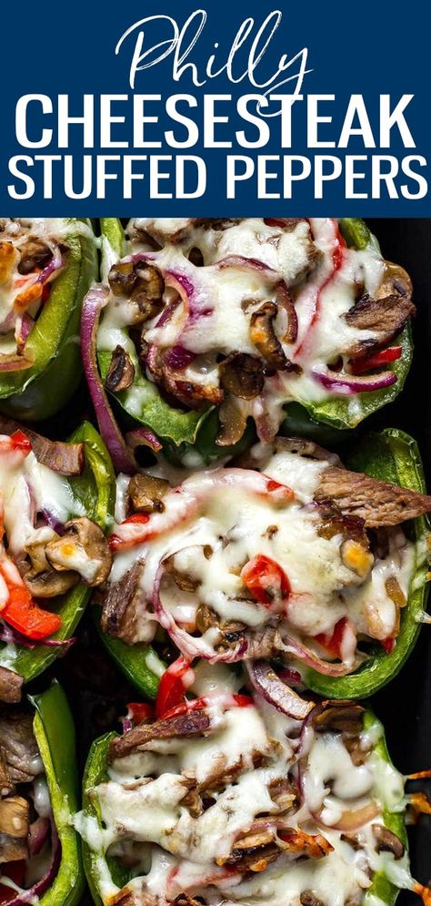 Peper Steak, Philly Cheesesteak Stuffed Peppers, Lower Carb Meals, Cheesesteak Stuffed Peppers, Easy Stuffed Peppers, Stuffed Peppers Healthy, Classic Sandwich, Boiled Egg Diet Plan, Tasty Dinner