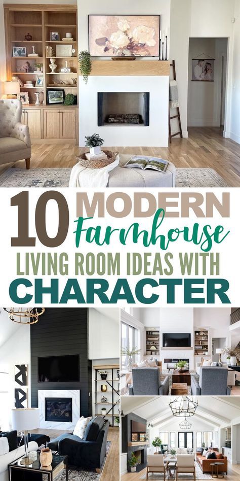 Explore chic modern farmhouse living room ideas 🛋🌿 Blend rustic warmth with modern sophistication. Find inspiration in cozy furniture, neutral tones, and unique decor accents! #InteriorDesign #FarmhouseLiving #HomeInspiration Modern Southern Home Decor Living Room, Contemporary Farmhouse Living Room Ideas, Farmhouse White Couch, Family Room Styles, Open Floor Plans Decorating Ideas, Open Concept Kitchen Dining Living Room Farmhouse, Great Room Modern Farmhouse, Modern Farmhouse Couch Living Room, Modern Farmhouse Living Room Windows