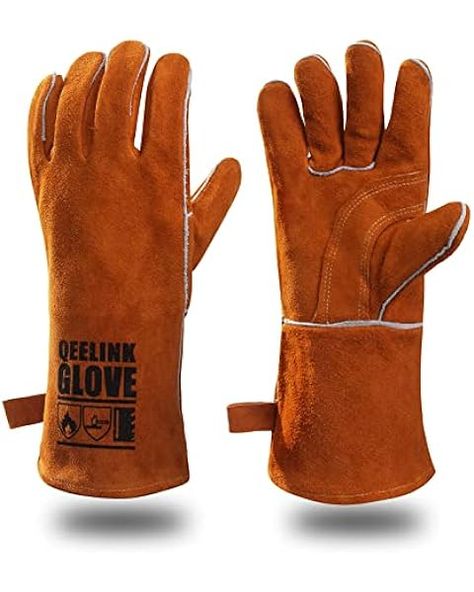 Maple Industrial Products Inc.MW300 White Goatskin Leather Welding Gloves with yellow split leather cuff (Large) : Amazon.ca: Tools & Home Improvement Types Of Welding, Welding Gloves, Molten Metal, Fire Wood, Skin Burns, Mig Welder, Heat Resistant Gloves, Burning Fire, Mig Welding