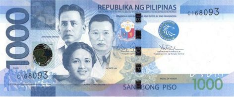 1,000 Piso, P-211a. Nice color with security strip and hologram! 1000 Money Philippines, 1 Thousand Pesos, 1 Thousand Pesos Philippines, One Thousand Pesos Philippines, 1000 Pesos Philippines, 1000 Pesos Bill Philippines, Philippine Pesos Money, Philippines Money Pictures, Philippine Money