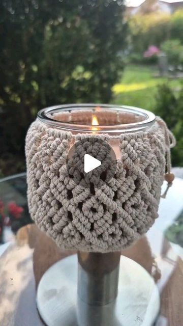 Macrame Jars Tutorial, Macrame Jars, Lantern Jar, Macrame Lantern, Macrame School, Macrame Decor, Jam Jar, Craft Lovers, My Youtube Channel