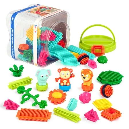 Battat Bristle Blocks Jungle Adventures 54 Sensory Blocks, Toddler and Preschool Toys Toys For 1 Year, Bristle Blocks, Playroom Toys, Sensory Blocks, Blocks Preschool, Figet Toys, Toddler Boy Toys, Soft Blocks, Kids Play Set