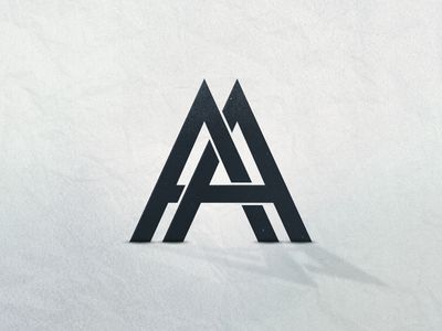 AA Logo Design, Black, Aa Logo, Letter A, Logo Design, White