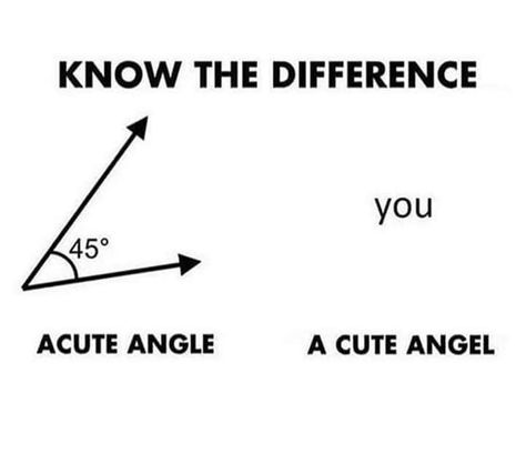 Acute Angle, Gf Memes, Genuine Friendship, Cute Angel, Science Lover, When You Smile, Science Jokes, Love Ya, Wholesome Memes