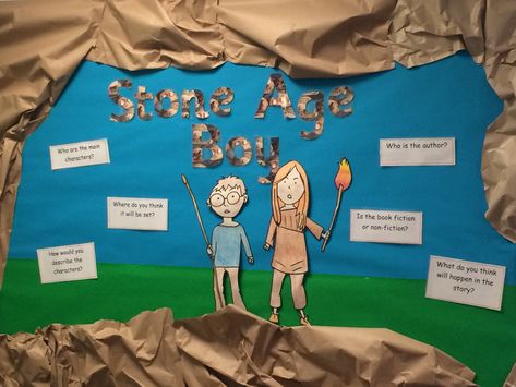 Stone Age Boy display Stone Age Display Classroom, Classroom Displays High School, Eyfs Classroom Displays, Classroom Displays Ks1, Classroom Displays Primary, Stone Age Ks2, Classroom Displays Secondary, Classroom Displays Ks2, Stone Age Display