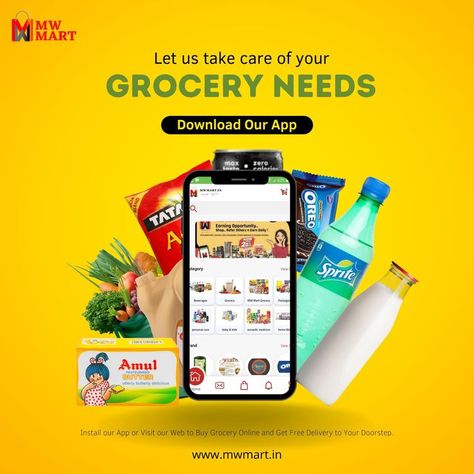 supermarket Refer And Earn Creative Ads, Order Online Creative Ads, Online Grocery Ads, Grocery Banner, Website Launch Idea, Supermarket Flyer, Grocery Design, Supermarket Advertising, Grocery Store Ads