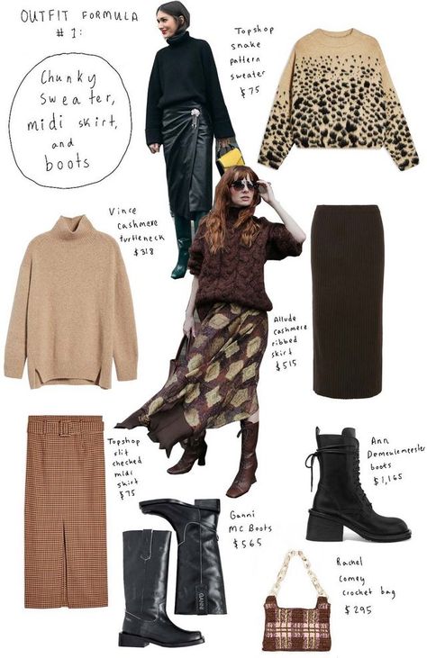 4 Fall Outfit Formulas | Sea of Shoes | Bloglovin’ Capsule Wardrobe Casual, Tube Skirt, Outfit Collage, Happy Friday Everyone, Outfit Formulas, Closet Fashion, Outfit Combinations, Autumn Outfit, Colourful Outfits