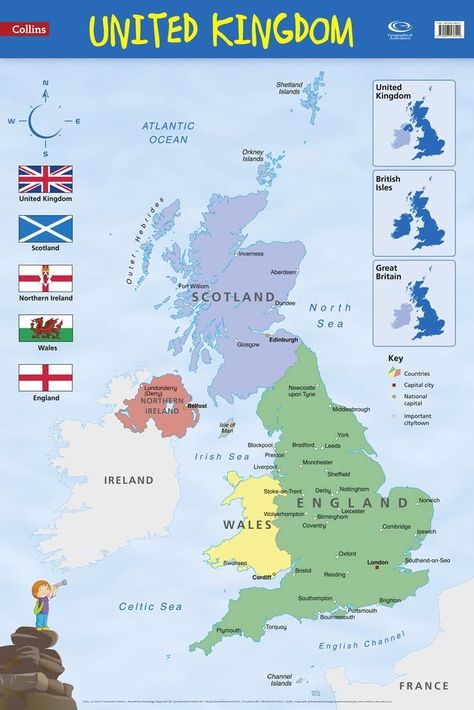 United Kingdom Map, Map Of Britain, European Map, England Map, Primary Science, Historia Universal, Irish Sea, English Classroom, Wall Map