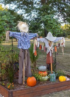 How to make garden scarecrows using thrifted clothes Lady Scarecrow, Garden Scarecrows, Garden Scarecrow, Make A Scarecrow, Scarecrows For Garden, Corn Maize, Diy Gingerbread, Thrifted Clothes, Gingerbread Diy