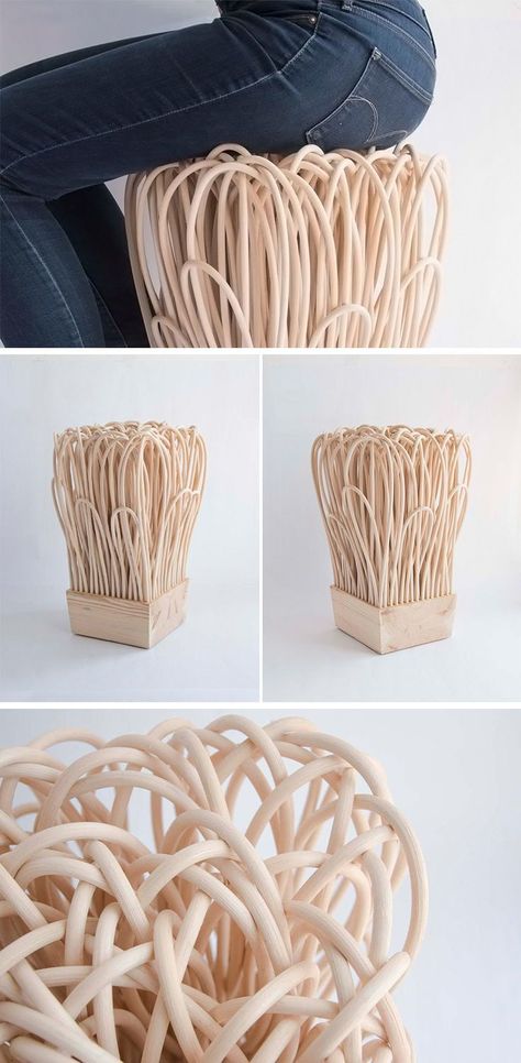 Eco Furniture Design, Sustainable Chair Design, Biophilic Furniture Design, Eco Friendly Furniture Ideas, Bamboo Product Design, Creative Product Design Ideas, Eco Design Product, Hemp Furniture, Sustainable Design Product