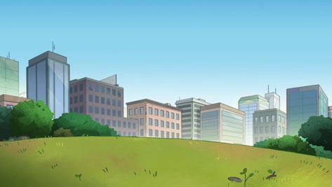 Animated City Background, Animated City, Big City Greens, Gacha Backgrounds, Animated Background, City Background, Cute Desktop Wallpaper, Green City, Background Art