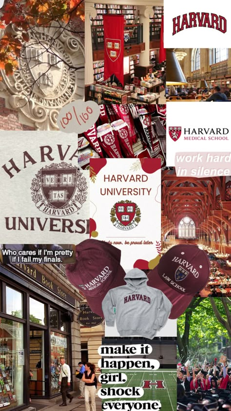 Harvard Pictures Ideas, Harvard Logo Aesthetic, Harvard Moodboard, Harvard Summer School, Harvard Dental School, Harvard University Uniform, Harvard University Wallpaper Motivation, Harvard Manifestation, Harvard Vision Board