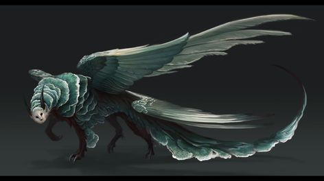 ArtStation - Blue Hunter, Mahea Rodrigues Beast Creature, Fantasy Beasts, Creature Drawings, Monster Concept Art, Alien Creatures, Fantasy Monster, Fantasy Creatures Art, Creature Feature, Mythical Creatures Art