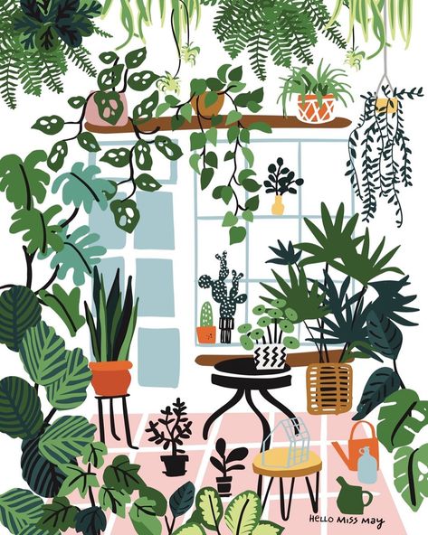 By Hello Miss May on Instagram: “I dreamt this space up when I was illustrating. Something between a crossover of a London cafe + my dream house plants haha xx…” Plants Art, Time Art, Plant Illustration, Plant Art, Plant Lady, Home Wall Art, Plant Care, Background Design, Background Images