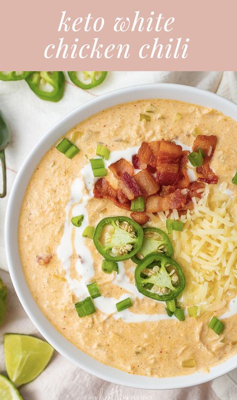 Keto White Chicken Chili, Keto Comfort Food, Breakfast Low Carb, Low Carb Meal, Resep Diet, Keto Soup, Recetas Keto, Low Carb Soup, Low Carb Diet Recipes