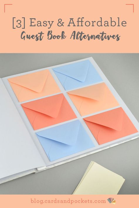 If you're looking for a DIY Wedding Guest Book alternative, take a look at three ideas that are easy, affordable, unique, and creative. Creative Guest Book, Diy Wedding Guest Book, Diy Guest Book, Guest Book Ideas, Unique Guest Book, Wedding Photo Albums, Wedding Guest Book Alternatives, Craft Wedding, Guest Books