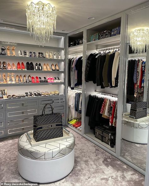 Roxy Jacenko gives fans a look inside her million dollar wardrobe | Daily Mail Online Organisation, Million Dollar Homes, Roxy Jacenko, Closet Colors, Dream Closet Design, Luxury Closets Design, Build A Closet, Dream Closets, Glam Room