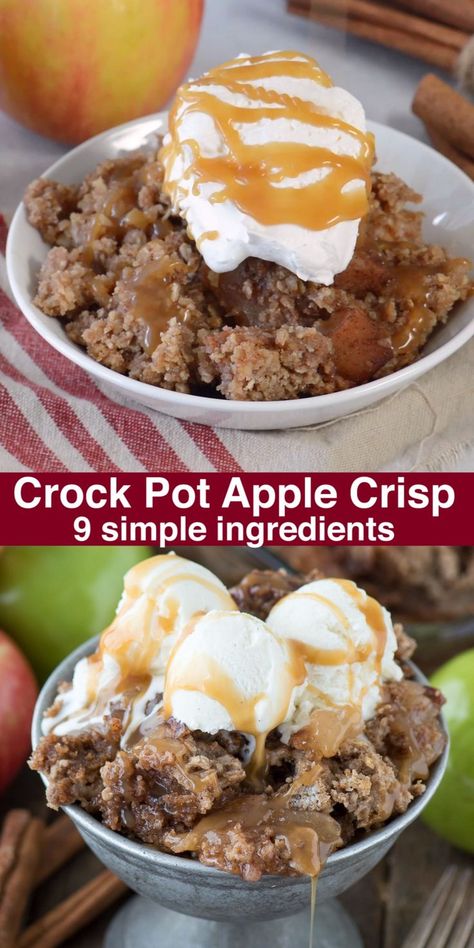 Crock Pot Apple Crisp, Best Cooking Apples, Green Apple Recipes, Apple Crisp Without Oats, Slow Cooker Apple Crisp, Crockpot Apple Crisp, Apple Crisp Topping, Best Apple Crisp Recipe, Apple Crisp Cheesecake