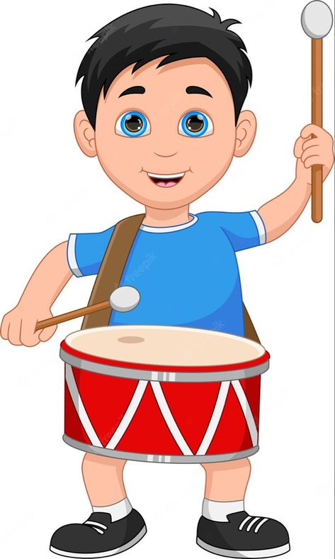 Drums Cartoon, Drum Drawing, Musical Instruments Drawing, Action Pictures, Mother's Day Activities, Jesus Christ Painting, Pre Writing Activities, Music Room Decor, Fabric Paint Designs