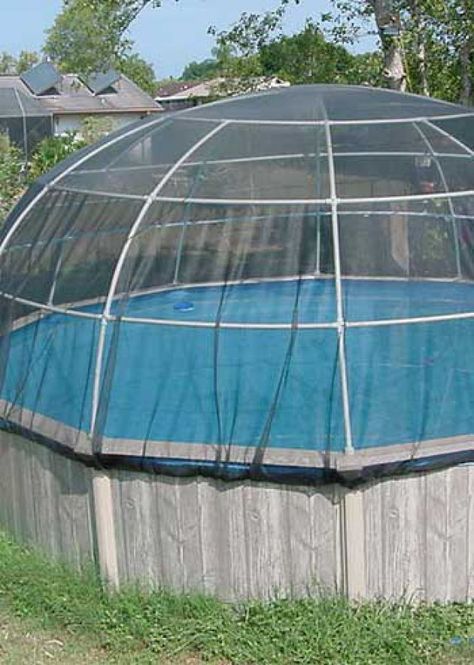 Pool Canopy, Pool Screen Enclosure, Diy Above Ground Pool, Pool Cage, Cheap Pool, Pool Deck Plans, Pool Shade, Taman Air, Best Above Ground Pool