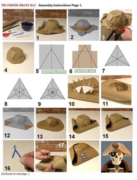 Pirate Hat Sewing Pattern, Pirates Hat Diy, Pirate Hat Tutorial, Pirate Hat Diy Paper, Cardboard Pirate Hat, How To Make A Pirate Hat, Pirate Props Diy, Pirate Hat Diy, Pirate Hat Craft