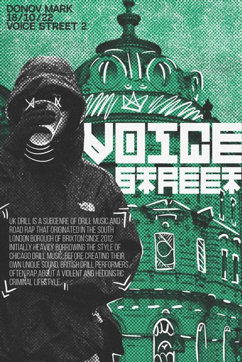 Voice street is a set of posters dedicated to street culture✌🏻 #design #voicestreet #street #graphic design Street Graphic Design, Punk Graphic Design, Uk Drill, Texture Graphic Design, Event Poster Design, Flyer And Poster Design, Graphic Design Photoshop, Creative Flyers, Street Design