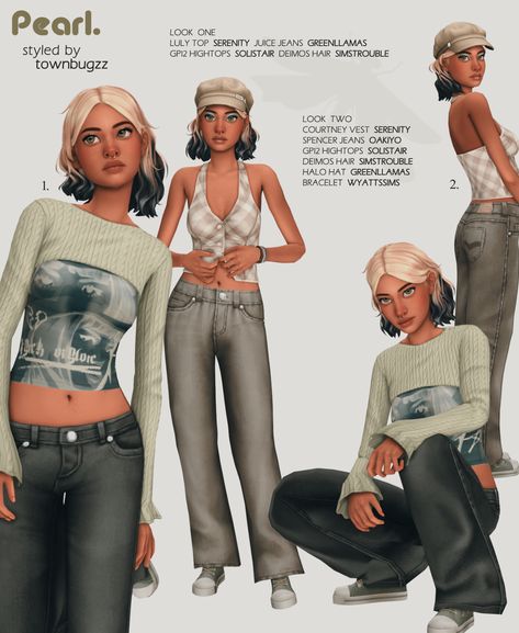 Sims 4 Sims Maxis Match, Sims 4 Looks Ideas, Sims 4 Character Inspiration, Sims Trouble Cc, Sims 4 Cc Downtown Clothes, Sims 4 Cc Grunge Clothing Maxis Match, Sims 4 Button Up Shirt Female, Sims 4 Outfits Cc Maxis Match, Sims 4 Maxis Match Clothes Pack