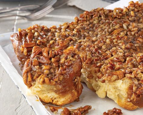 Breakfast Coffee Cake, Sticky Bun, Pecan Sticky Buns, Southern Recipe, Sweet Roll Recipe, Food Net, Cozy Morning, Artisan Bread Recipes, Doughnut Cake