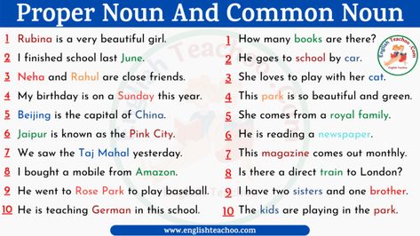 Examples of Proper Noun And Common Noun 1 Proper Noun And Common Noun, Proper Noun Examples, Common Nouns Worksheet, Proper Nouns Worksheet, Common And Proper Nouns, Common Nouns, Nouns Worksheet, Proper Nouns, Word Sentences