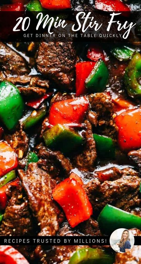 Stir Fry With Beef, Peper Steak, Pepper Steak Stir Fry, Steak Stirfry Recipes, Steak Stir Fry, Pepper Steak Recipe, Beef Stir Fry Recipes, The Recipe Critic, Recipe Critic