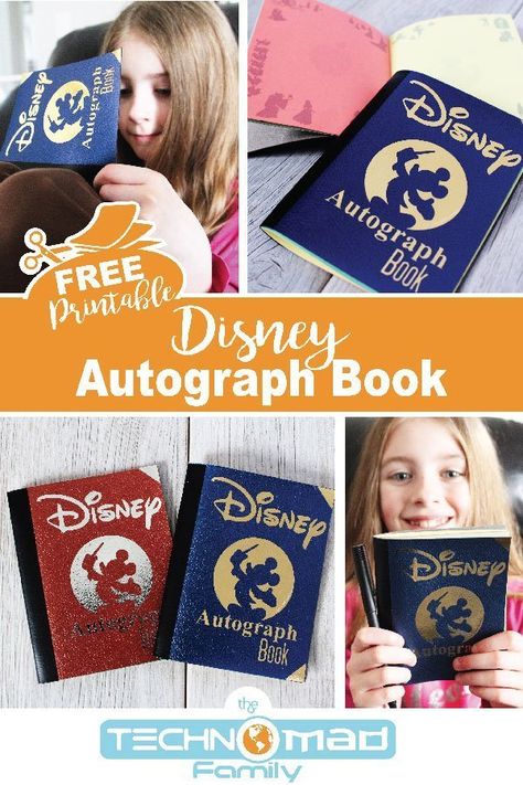 Disney Autograph Ideas Diy, Disney Cruise Autograph Ideas, Unique Autograph Ideas For Disney, Disney Luggage Tags Diy Free Printable, Disney World Autograph Book Diy, Free Disney Autograph Pages Printable, Disney Free Printables, Disney Autograph Book Ideas, Disney Tickets Printable Free