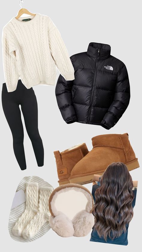 Winter snow day outfit inspo xx Winter Trip Outfits Cold Weather, Winter Outfits Collage, Snow Outfits For Women Cold Weather, Cute Winter Outfits For Snow, Outfits For Snowy Weather, Sledding Outfit, Snowy Outfits, Snowy Day Outfit, Aspen Outfits