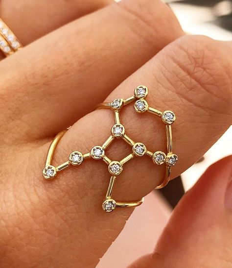 Virgo constellation ring styling fun ✨ Constellations, Ring Styling, Virgo Constellation, Constellation Ring, Fashion Rings, Ring, Quick Saves