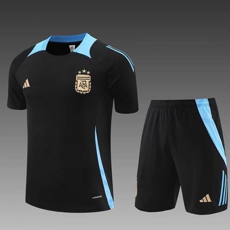 Argentina Kits 🇦🇷 Football Training Kit, Watford Fc, Training Suit, Fc Dallas, Training Kit, Singlet Tops, Sporting Kansas City, Soccer Kits, Retro Tops