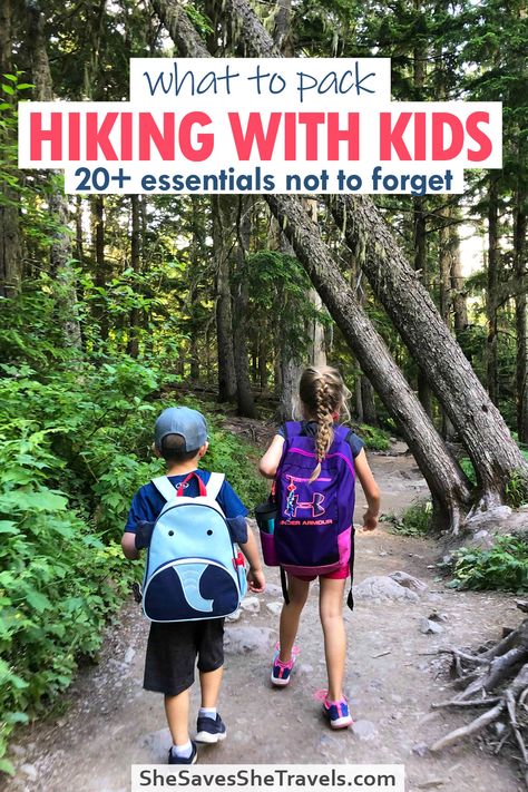 One Day Hiking Packing List, Colorado Packing List Summer Kids, Hiking Pack List, What To Pack For Hiking Day Trip, Hiking Essentials For Kids, What To Take Hiking, Hiking Vacation Packing List, Packing For Hiking Trip, Kids Hiking Gear