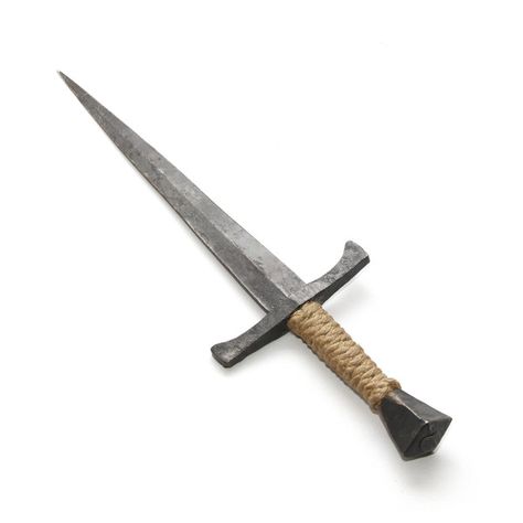 Hand Forged Sword Dagger 001 (225 CAD) ❤ liked on Polyvore featuring home, home decor, inspirational home decor, handmade home decor and wrought iron home decor Hunting Spear, Iron Home Decor, Forging Knives, Wingtip Boots, Pretty Knives, Out Of The Dark, Seni Dan Kraf, Swords Medieval, Dagger Knife